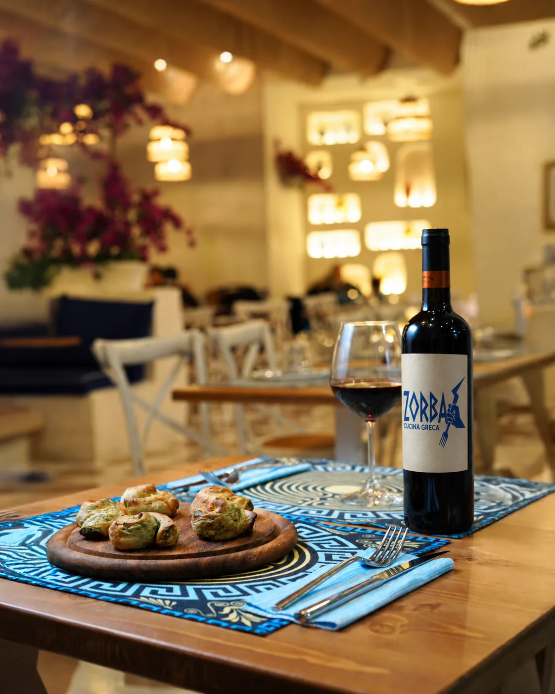 Interno del ristorante Zorbas
